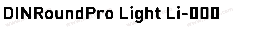 DINRoundPro Light Li字体转换